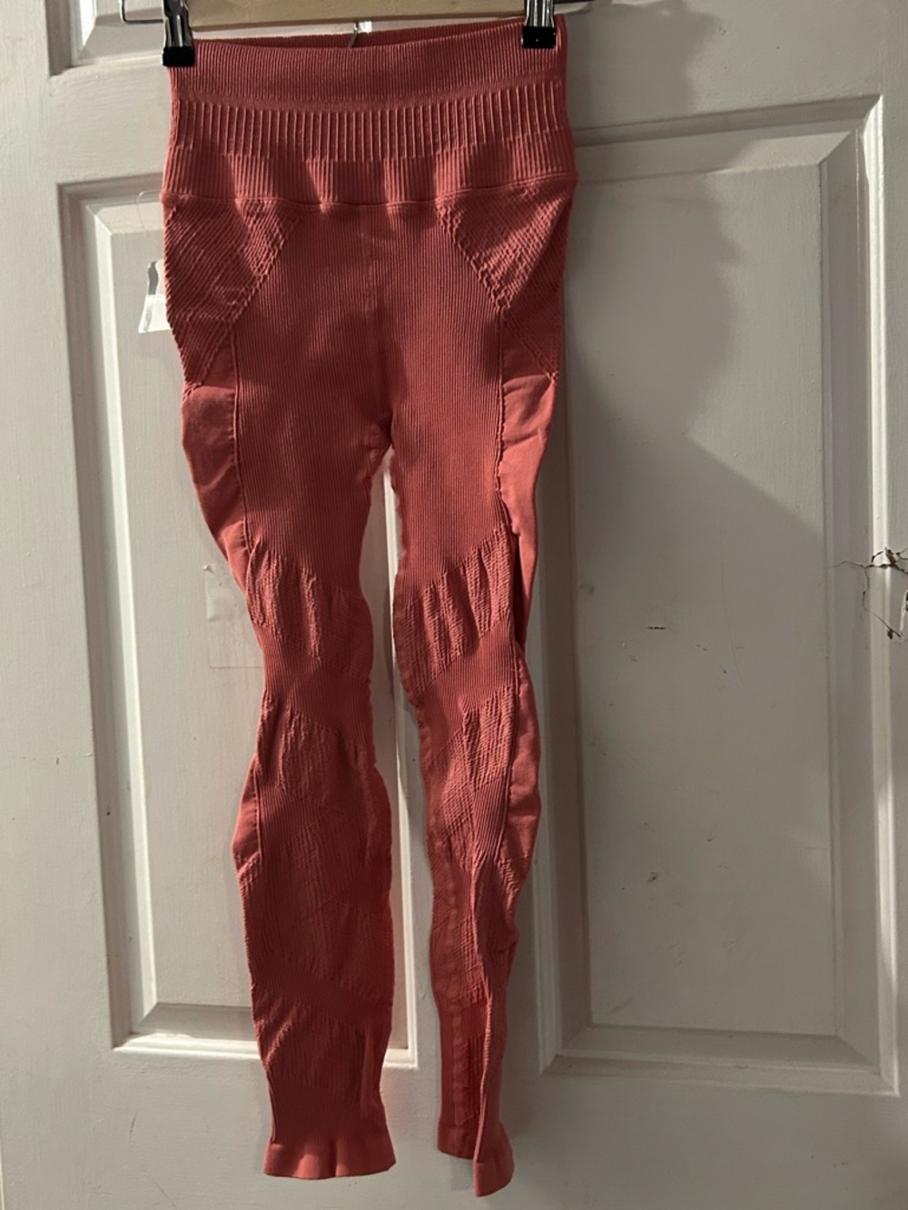 Free People Coral Ribbed Seamless Leggings
